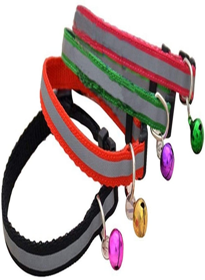 Pet Guard Nylon Reflective Cats Collar with Bell - Black - Image 3
